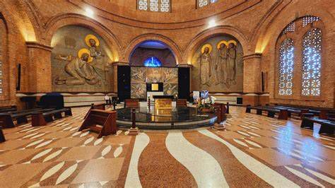 plano do interior do Santuário e localização da Capela de Nossa Senhora da Paz