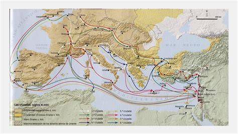 Mapa y cronología: rutas de peregrinación medieval a St Davids y fechas clave del pontificado de Calixto II