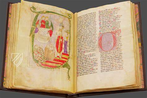 Página iluminada del Codex Calixtinus y vista de la abadía de Cluny