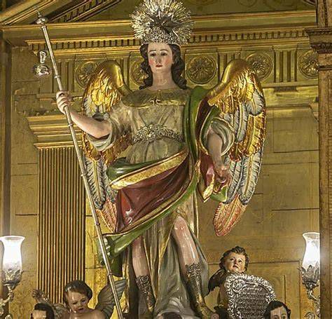 Iconografía de San Rafael con bastón y pez