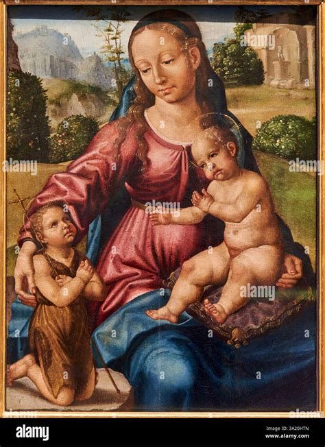 Composición barroca: Virgen de Montserrat con San Juan Bautista y Santa Marina - esquema compositivo