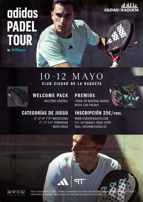Infografía: Reglamento y categorías del torneo ADIDAS PADEL TOUR en Pineda