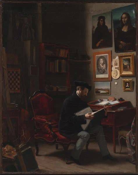 Retrato de estudio de Antonio Montalvo en su taller