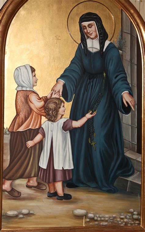 Santa Luisa de Marillac ayudando a los pobres, ilustración histórica