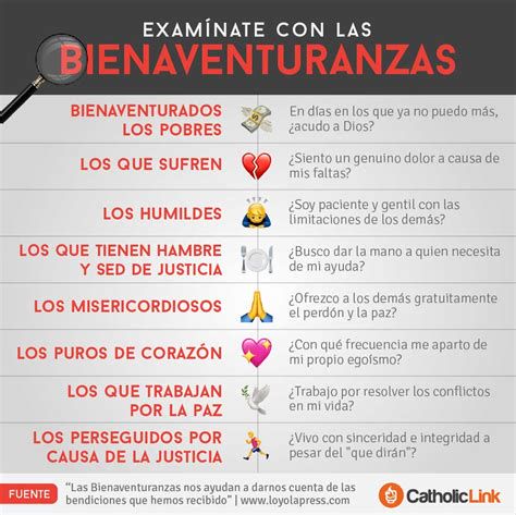 Infografía resumen de las Bienaventuranzas