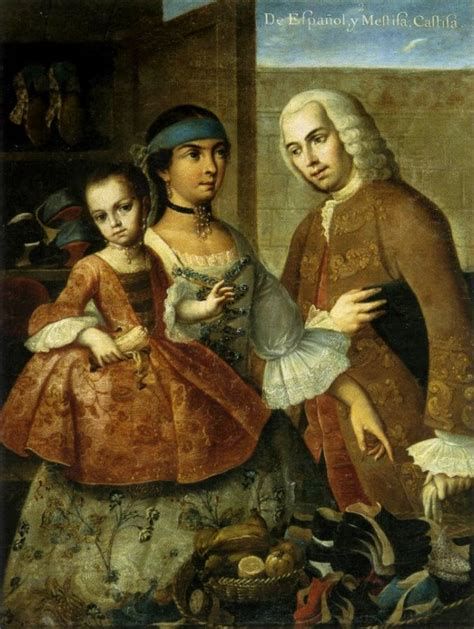 Serie de pinturas de castas: ejemplo de composición y vestuario