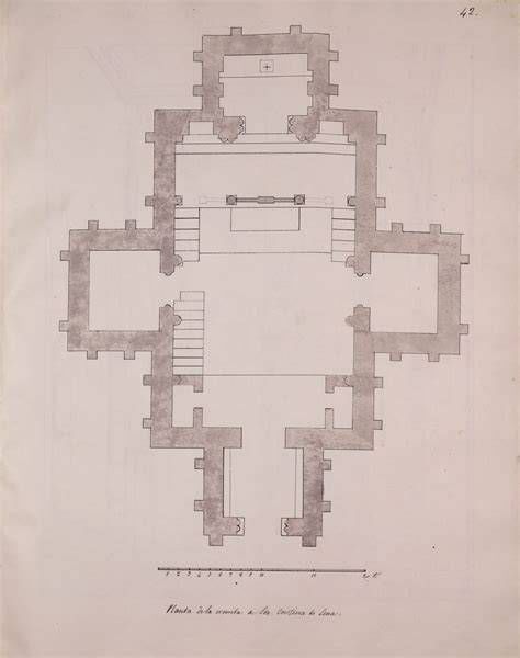 Esquema arquitectónico: planta de la ermita histórica y ampliaciones hasta el templo de 1974