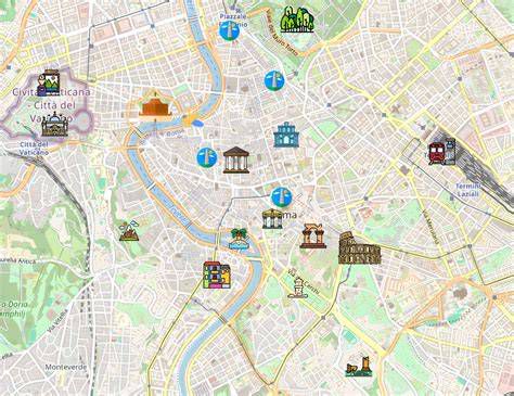 Mapa ilustrativo de lugares históricos de cónclaves fuera de Roma