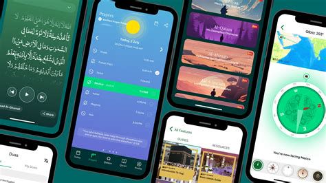 Logos de apps populares para rezar hacia La Meca: Muslim Pro, Iman, Qibla Connect