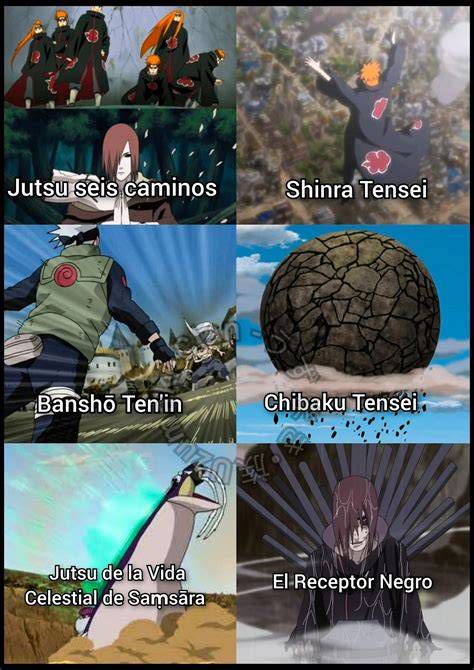 Diagrama de las habilidades del Rinnegan y los Seis Caminos