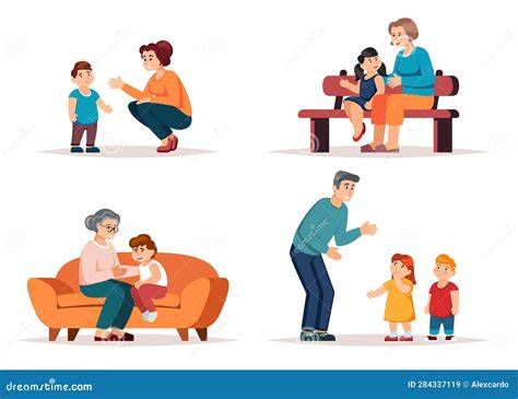 Ilustración: padres enseñando valores y prioridad espiritual a los hijos