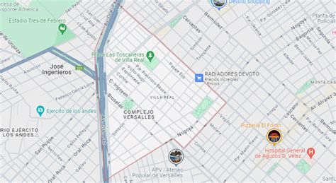 Mapa del barrio y ubicación del instituto junto al Conservatorio y la Biblioteca