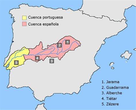 Mapa: cuenca del Guadiloba y su relación con el río Almonte y el Tajo