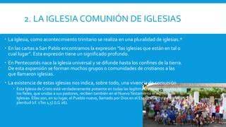 mapa esquemático de comunión de iglesias particulares y universal