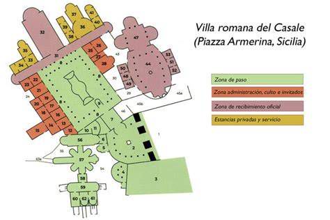 Plano y mosaicos de la Villa Romana de Los Baños, rica en patrimonio arqueológico