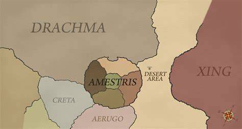 Mapa de Amestris y ubicaciones clave de la trama