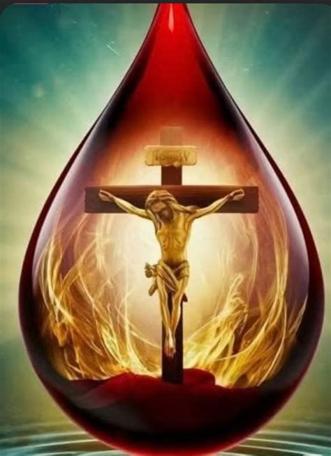 Representación artística de la Sangre de Cristo y su poder redentor