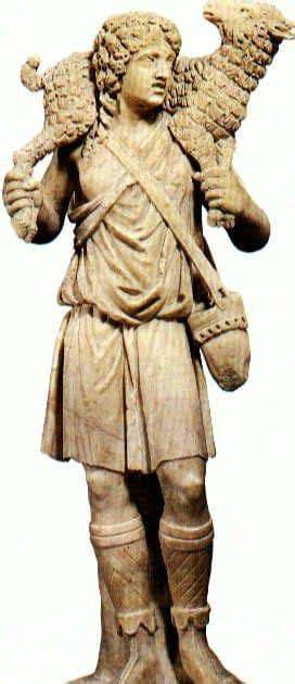 Representación paleocristiana del Buen Pastor