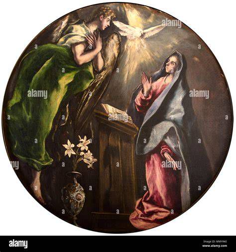 Representación del Arcángel San Gabriel anunciando a María