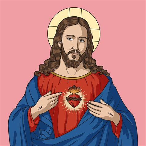 corazón de Jesús ilustración de rahmim y hesed