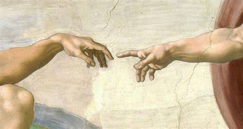 La Creación de Adán - detalle del fresco