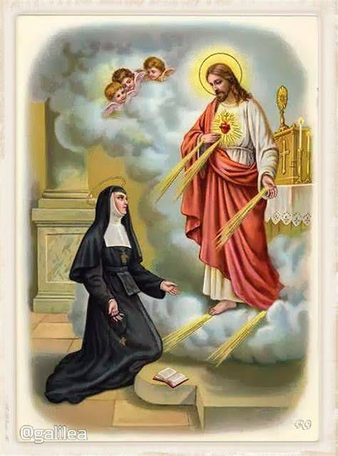 Santa Margarita María de Alacoque y el Sagrado Corazón