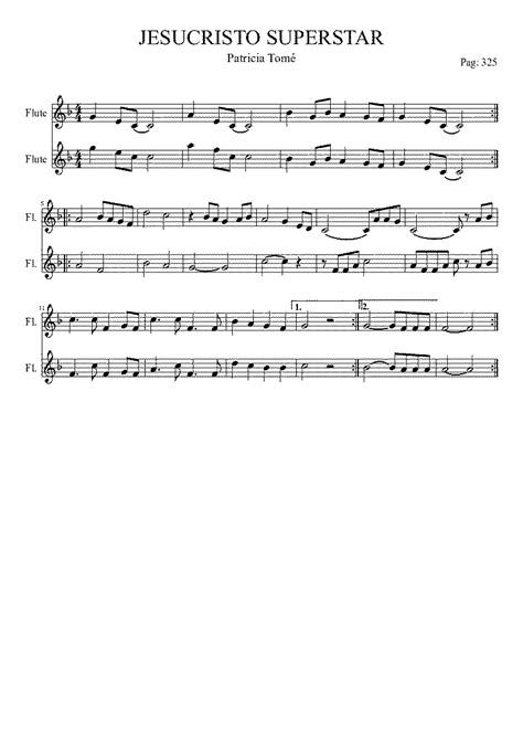 partitura y motivos musicales de Jesucristo Superstar (esquema)