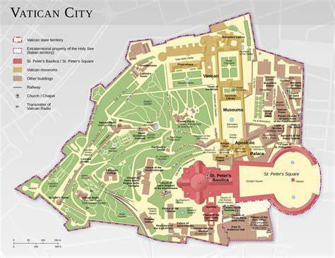 Mapa de la Ciudad del Vaticano: Basílica, Museos, Jardines y Plaza