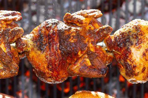 pollos asados en parrilla tradicional