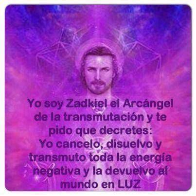 Ilustración del rayo violeta asociado al Arcángel Zadquiel