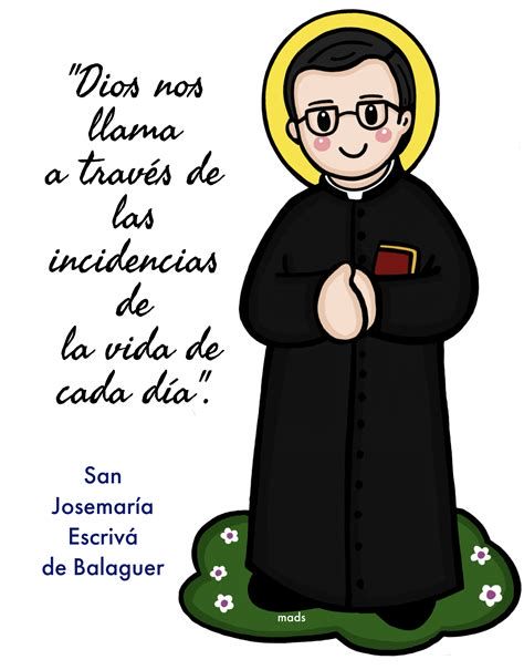 Ilustración de San Josemaría Escrivá meditando sobre los mandamientos