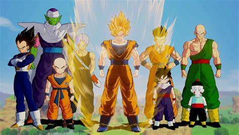 Captura de Dragon Ball Z Kakarot con personajes en combate