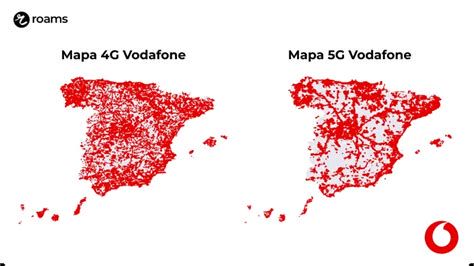 Mapa de cobertura 4G y 5G de Vodafone en España