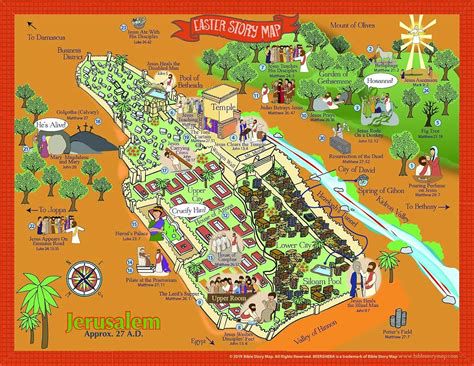 Mapa de Jerusalén y sede de la École Biblique