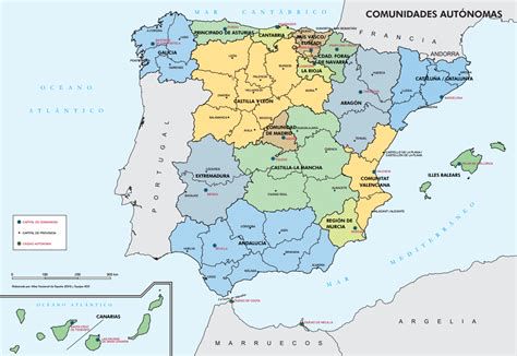 Mapa de distribución de inmatriculaciones por comunidades autónomas