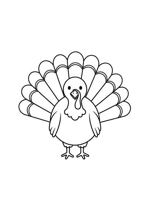 Dibujo para colorear de pavo y pastel de manzana para niños