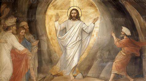Representación de la Resurrección de Cristo en pintura religiosa