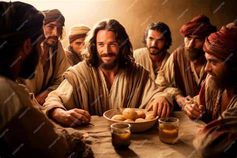 Imagen: La Última Cena representando a Jesús partiendo el pan