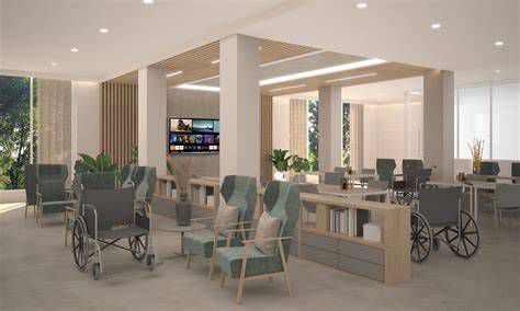 Instalaciones y espacios en residencia de ancianos