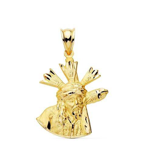 Colgante de oro 18k con medalla del Cristo de la Buena Muerte