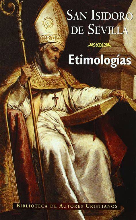 Manuscrito o folio antiguo representando las Etimologías de San Isidoro