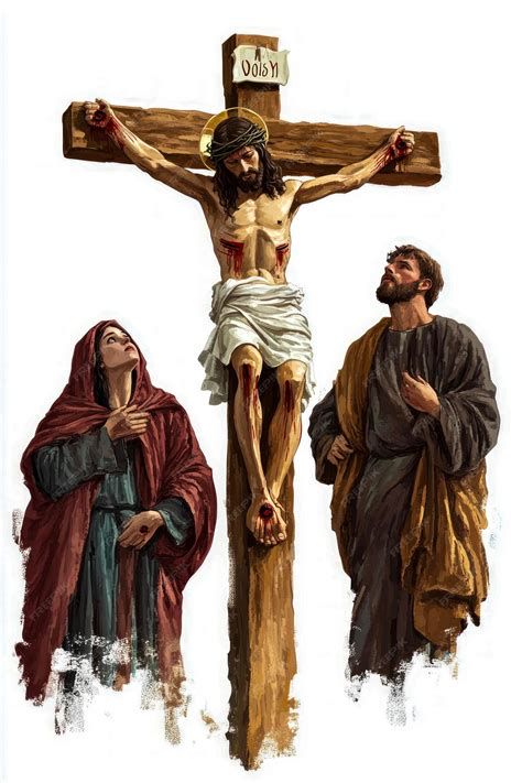 Escena de la crucifixión para meditación