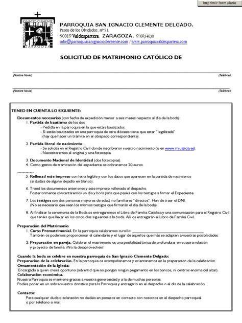 Documentos necesarios para el expediente matrimonial católico