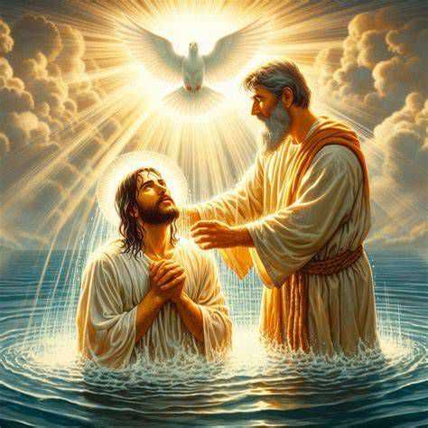 bautismo de Jesús: Padre, Hijo y Espíritu en escena