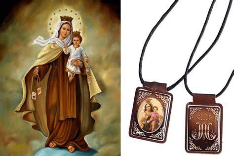 Iconografía de la Virgen del Carmen: Virgen con Niño, escapulario y Monte Carmelo