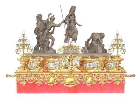 Imagen del paso de misterio y del palio de María Santísima del Amor
