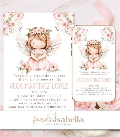 diseños de invitaciones de bautizo para niña - catálogo