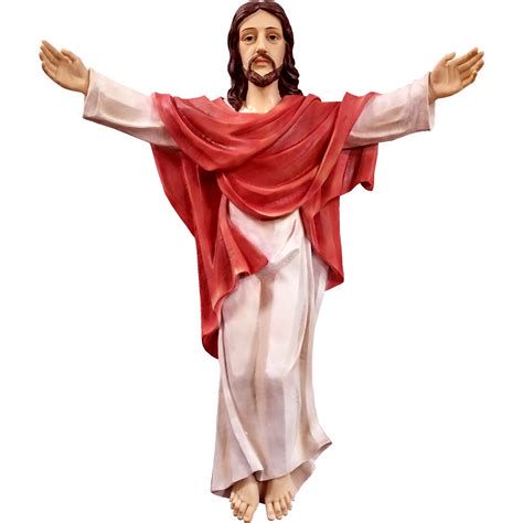 Imagen del Santo Cristo Resucitado sobre las andas de caoba con ornamentos de plata