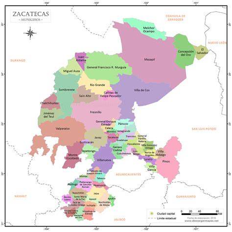 Mapa histórico de Guadalupe Zacatecas y barrios principales