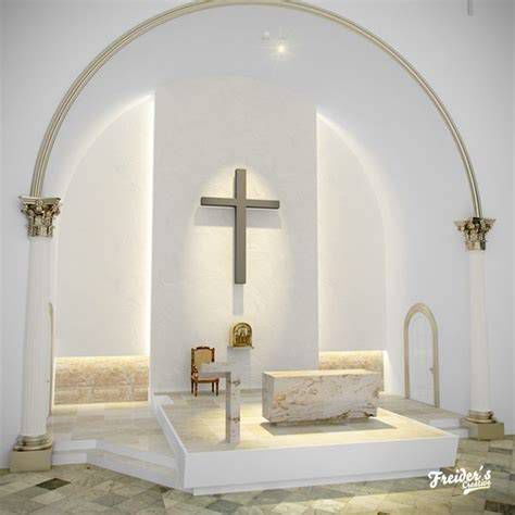Interior de capilla y espacios de oración